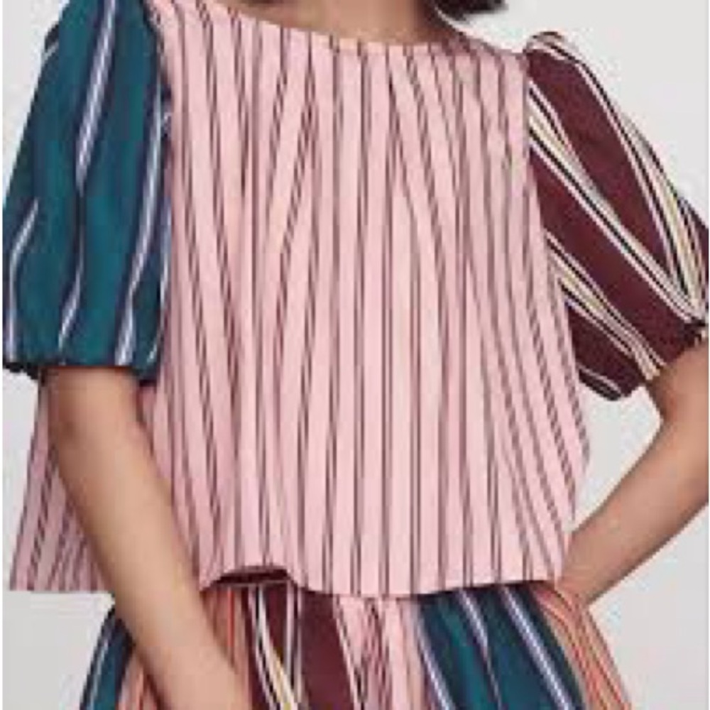 Maeve Taffeta Bow Swing Blouse